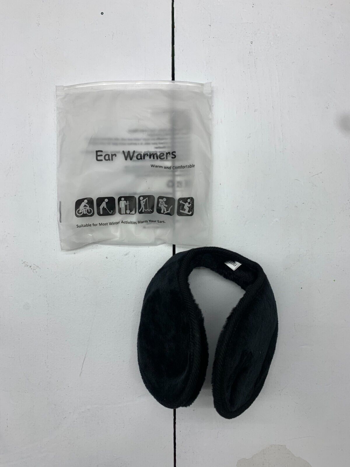 Unisex Black Earwarmers One Size