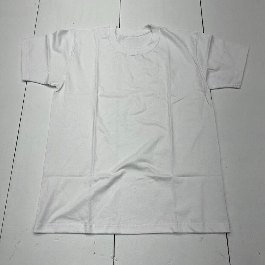 Basic White Short Sleeve T-Shirt Mens Size Medium NEW