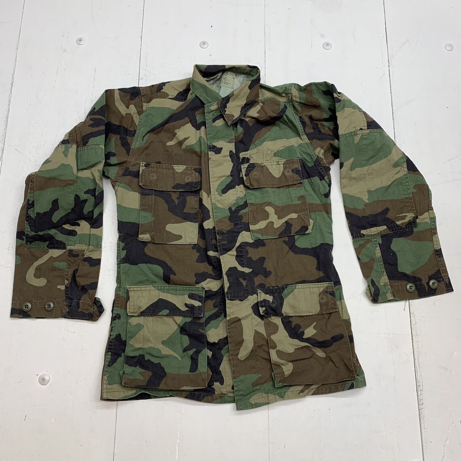 US Army Mens Green Camouflage long Sleeve Size X small Regular