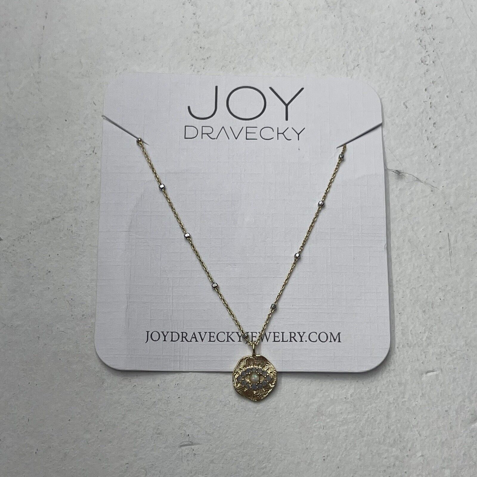 Joy Dravecky Gold Daydreamer Evil Eye Opal Pendant Necklace