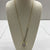 Kelly Cimber Gold Tone Chain Necklace With White Crystal Cluster Pendant 15”