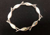 Mexico 925 TD-85 Sterling Silver Abalone Shell Inlay Fish Link Bracelet 7.5”
