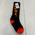 Epic Pro Sports Black Flame Print Crew Sock Mens One Size NEW
