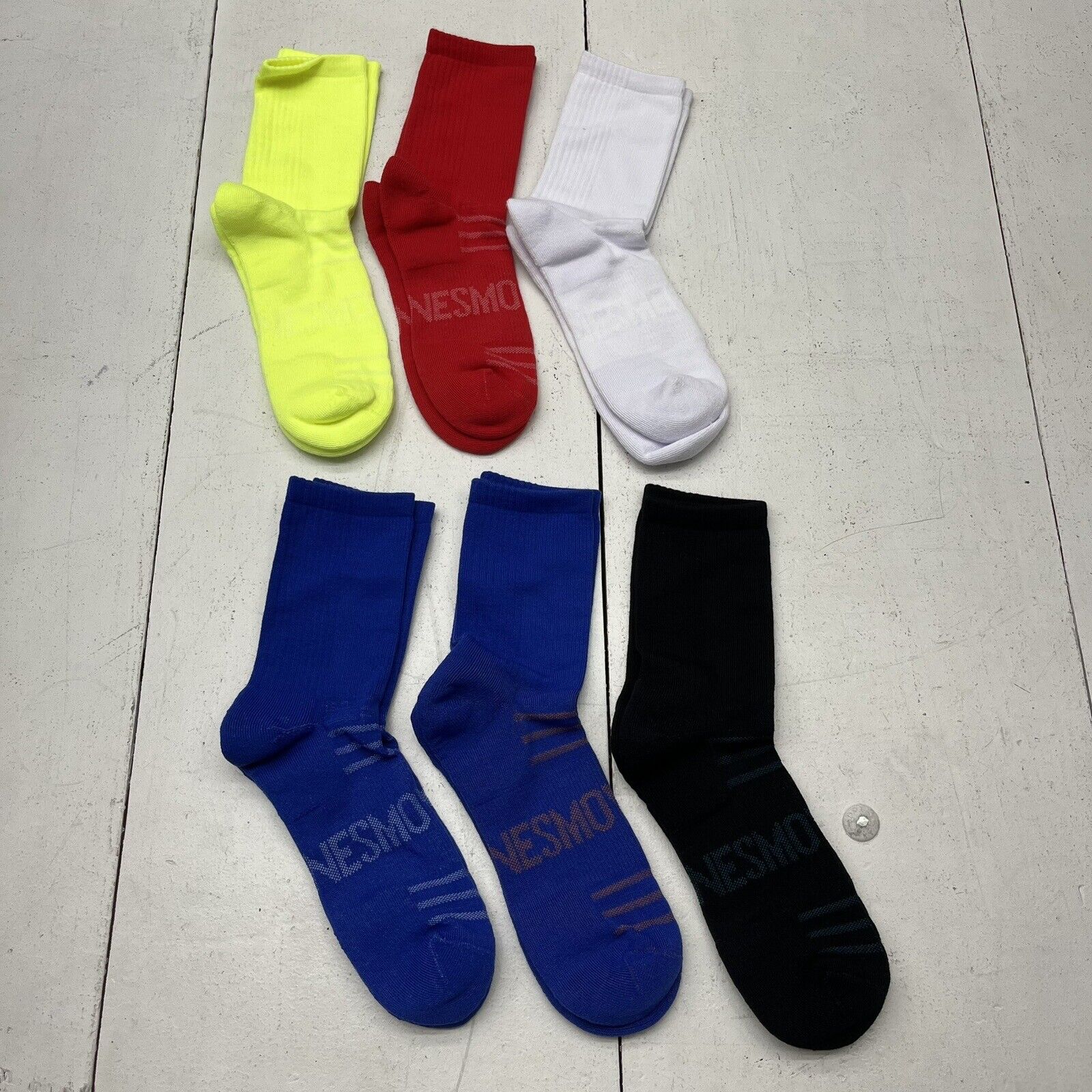 Hanes Moves Assorted 6 Pack Crew Socks Mens One Size NEW
