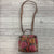 INZI womens Pink orange snakeskin purse
