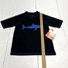 Big Chill Black &amp; Blue Shark Print 2 Piece Swim Set Boys Size 10/12