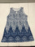 Unbranded Womens Blue White Tank Dress Size 4XL