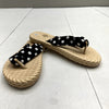 Shein Beige Black Polka Dot Flip-Flop Sandals Women&#39;s Size 8