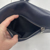 Borse In Pelle Navy Blue Pebble Genuine Leather Crossbody Fanny Pack Bag
