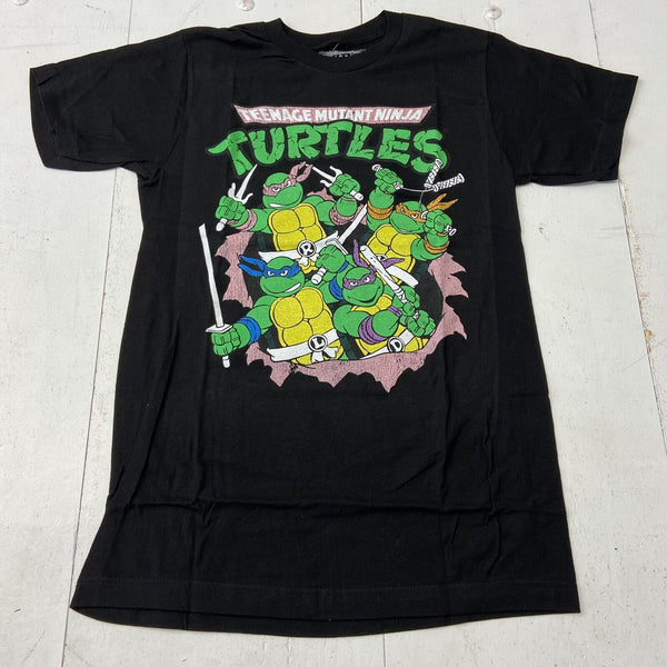 Rare Vintage 1990 Teenage Mutant Ninja Turtles Youth XL 50-50 Black T-Shirt