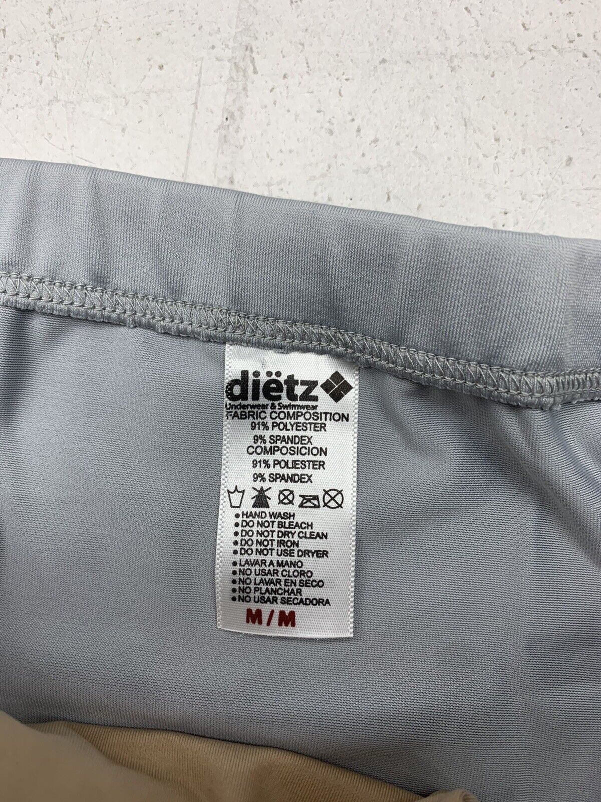 Dietz Mens Grey Briefs Size Medium - beyond exchange