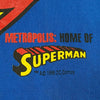Vintage 1998 Blue Superman Metropolis Graphic T-Shirt Men Size XL