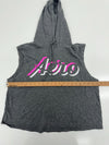 Aero Sport Womens Grey Sleeveless Hooded Tank Size Large