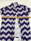 Womens Purple Grey Chevron Print Cardigan Size 4XL