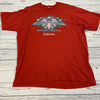 Vintage Oklahoma Thunderbird Red Graphic T Shirt Men Size 2XL 1991 Slim Fit