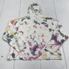Profound White Splatter Pullover Hoodie Mens Size Large