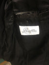 Vintage La Matta BLACK LEATHER 2 Button JACKET Blazer Sport Coat Men Size 56 *