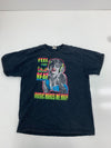 Fruit of The Loom Mens Marilyn Monroe Black Graphic &quot;Feel The Beat&quot; Size XL