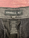 Oneill Mens Size 30 Black Plaid Golf Skating Walking Casual Shorts