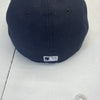 New Era Navy Blue New York Yankees Embroidered Hat Mens Size 7 3/8
