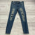 American Eagle AEO Hi Rise Jegging Jeans Distressed Frayed Ankle Women Size 6 *