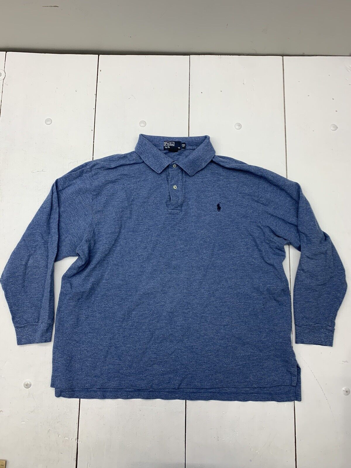 Polo Ralph Lauren Mens Long Sleeve Blue Shirt Size 2XB
