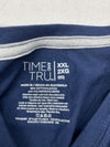 Time And Tru Mens Dark Blue Short Sleeve Shirt Size XXL