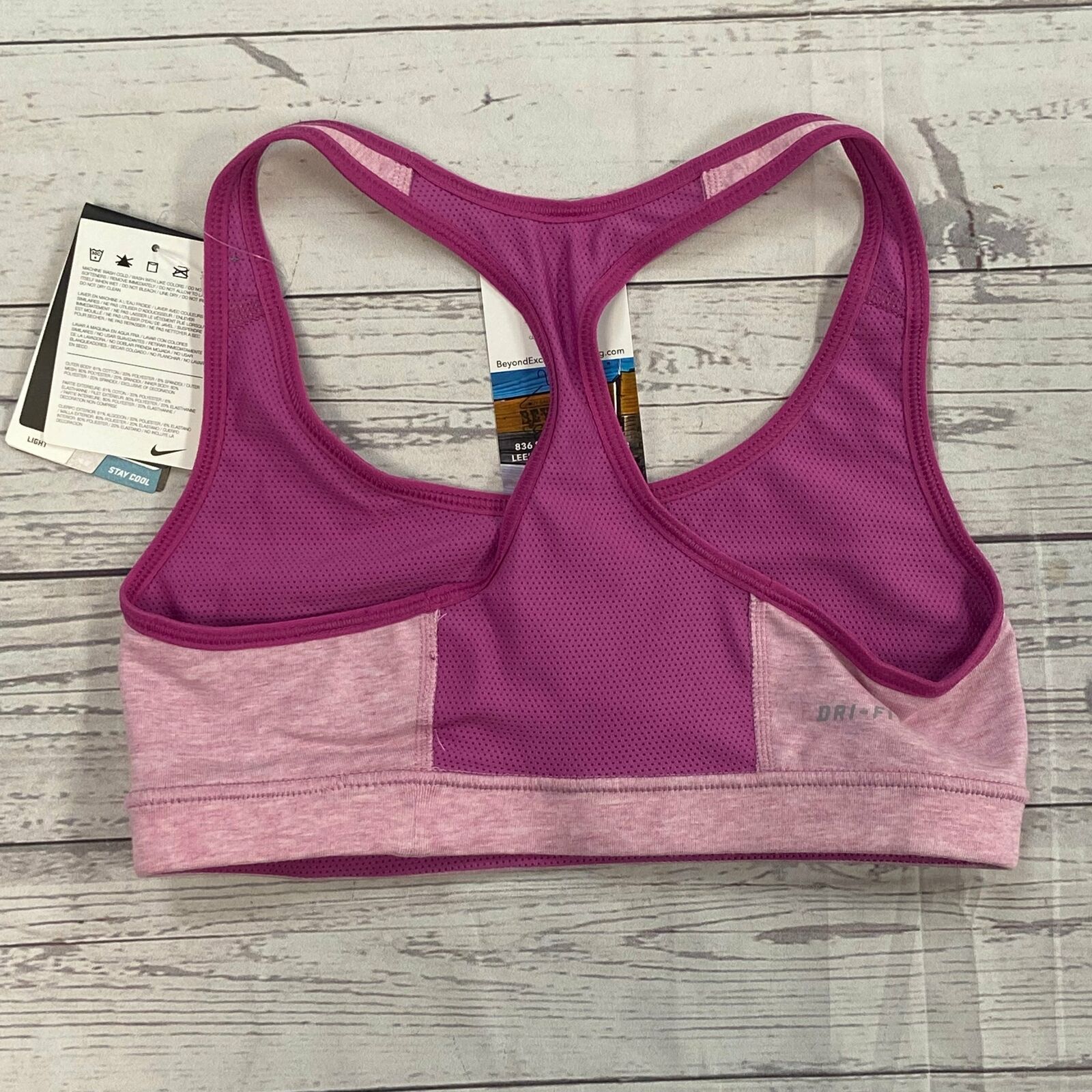 Nike Pink Light Support Reversible Sports Bra Woman's Size XS NEW - beyond  exchange