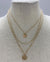 Maurices 3 piece Gold Tone Necklace With 2 Pendants, New With Tags.