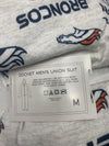 NFL Denver Broncos Mens White Docket Union Suit Size Medium