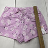 Jumping Beans Lavender Floral Print French Terry Shorts Girls Size 10