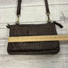 Valentina Brown Woven Leather Crossbody Purse Made in Italy