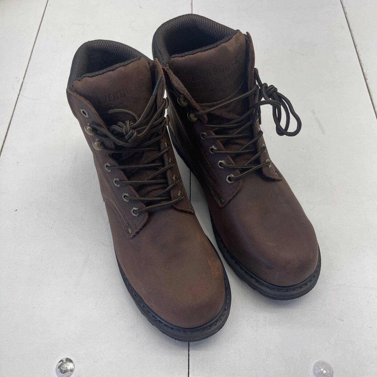 Ever Boots Tank S 6” Steel Toe Dark Brown Nubuck Boots Mens Size 12
