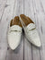 Qupid White Mules Shoes Slip On Slides Size 6.5