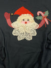Vintage Jerzees Made in USA Black Christmas Sweatshirt With Santa Size XLarge
