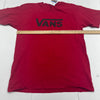 Vans Red Logo Short Sleeve T Shirt Mens Size Large