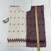Balam Casa Ivory &amp; Burgundy Embroidered Huipli Blouse Women’s Size OS