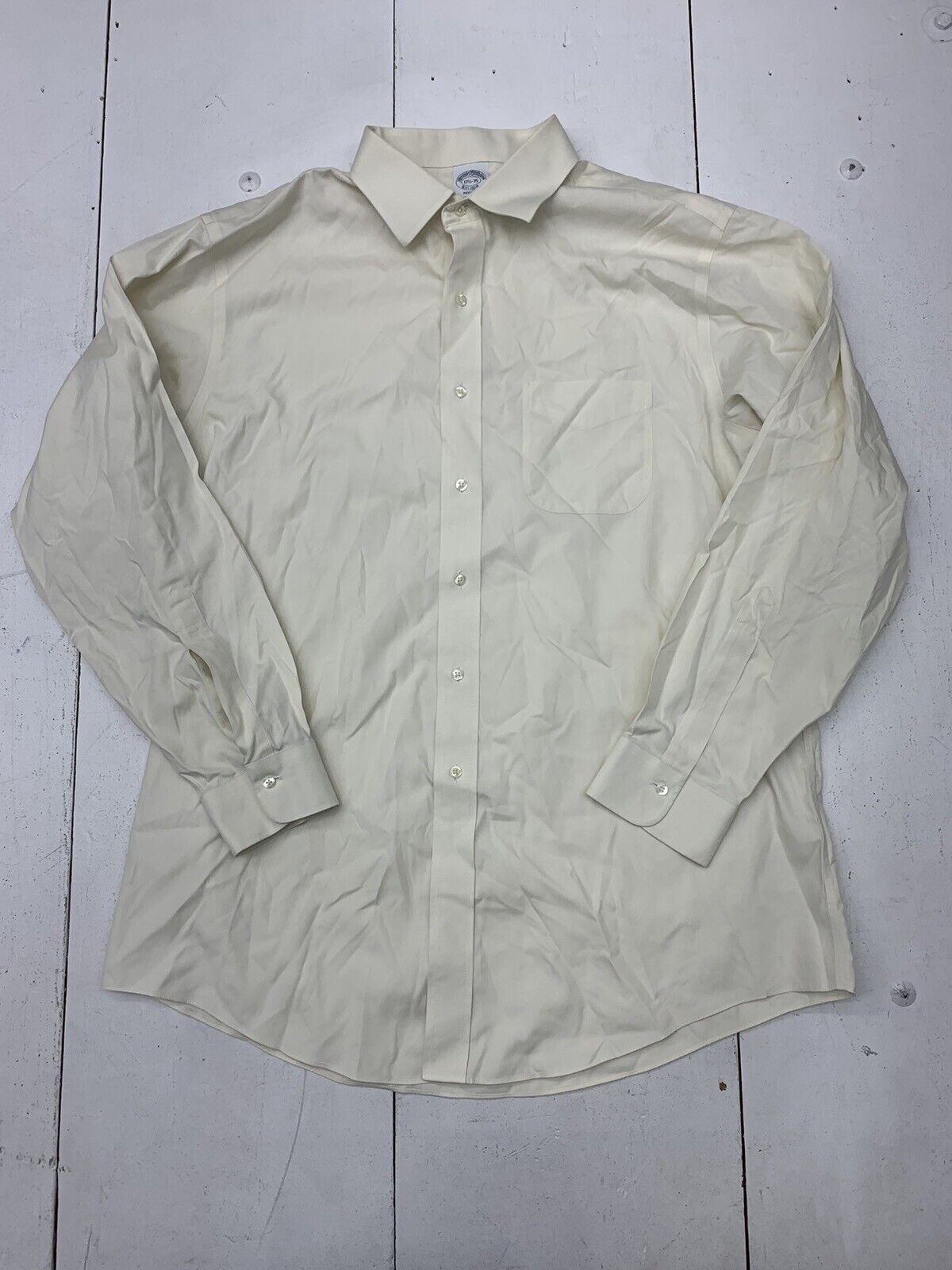 Brooks Brothers Ivory Long Sleeve Button Up Size Large