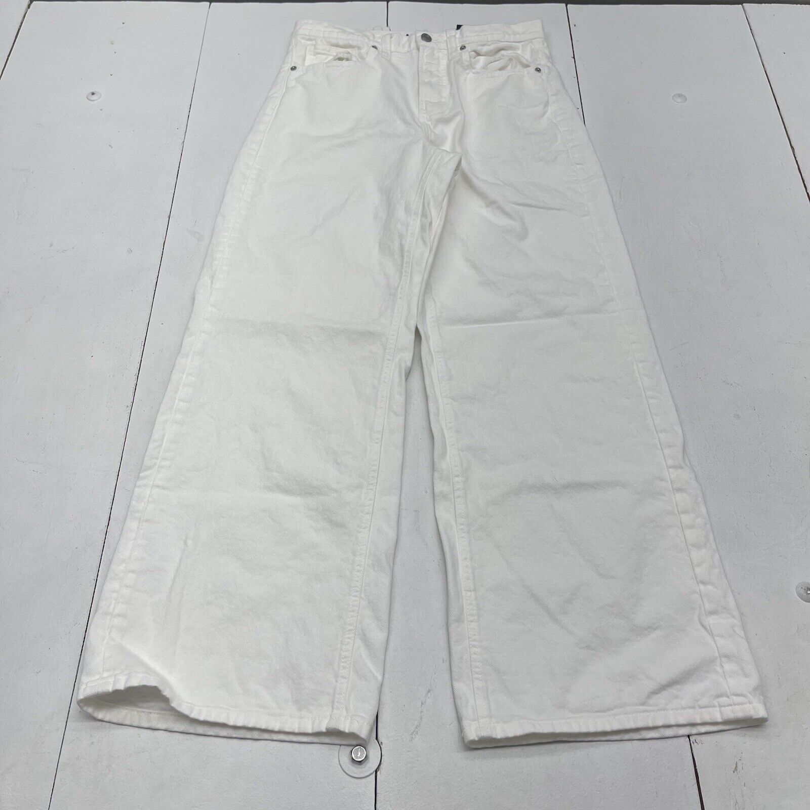 Gap White High Rise Wide Leg Jeans Women’s Size 6 MSRP $69.99