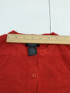 Vintage Frenchi Women&#39;s Button Up Cardigan Size Medium Red Long Sleeve NEW