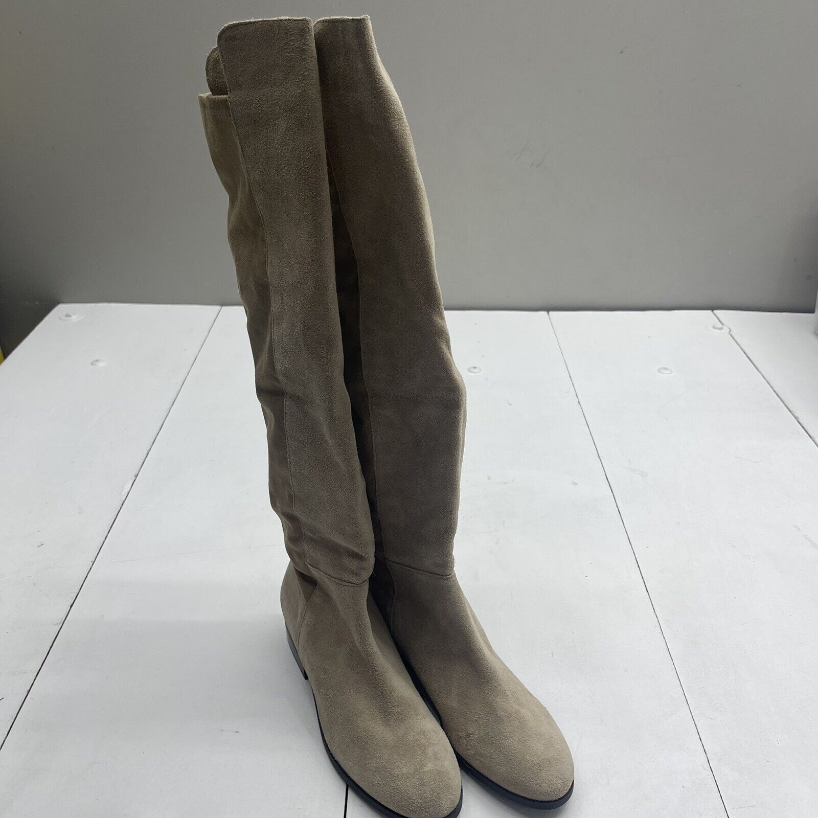 Lucky Brand Calypso Over The Knee Beige Suede Boots Women’s Size 7.5