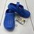 Cubufly Blue Perforated Slip-On Shoes Charms Included Little Kid Unisex Size 2