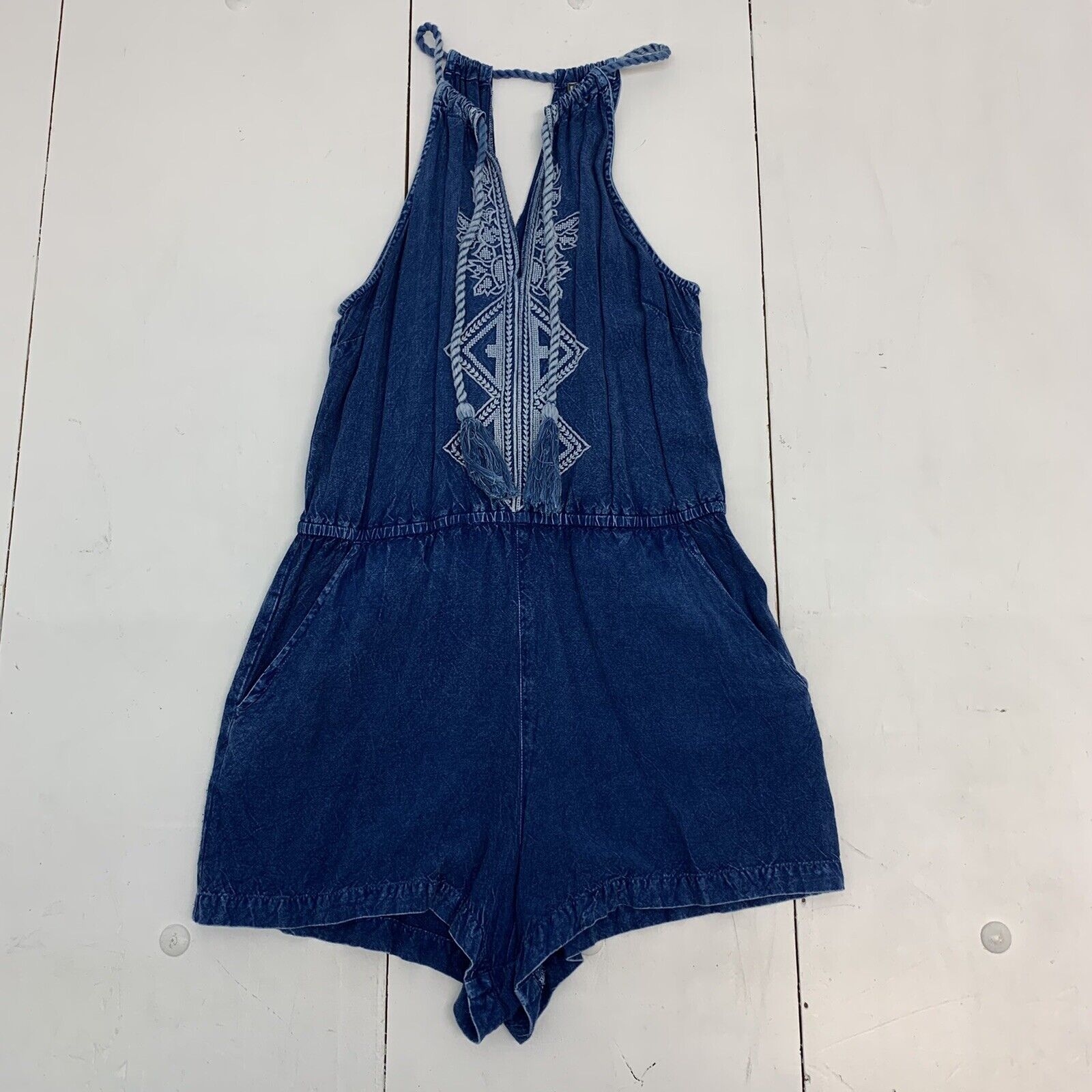Earthbound Blue sleeveless Romper Size Small