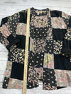 Vintage New Concepts Black Floral Kimono Long Sleeve Women’s