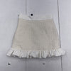 Pinko White Grem Gonna Tweed Neoprene Mini Skirt Women’s Size 2 MSRP $328