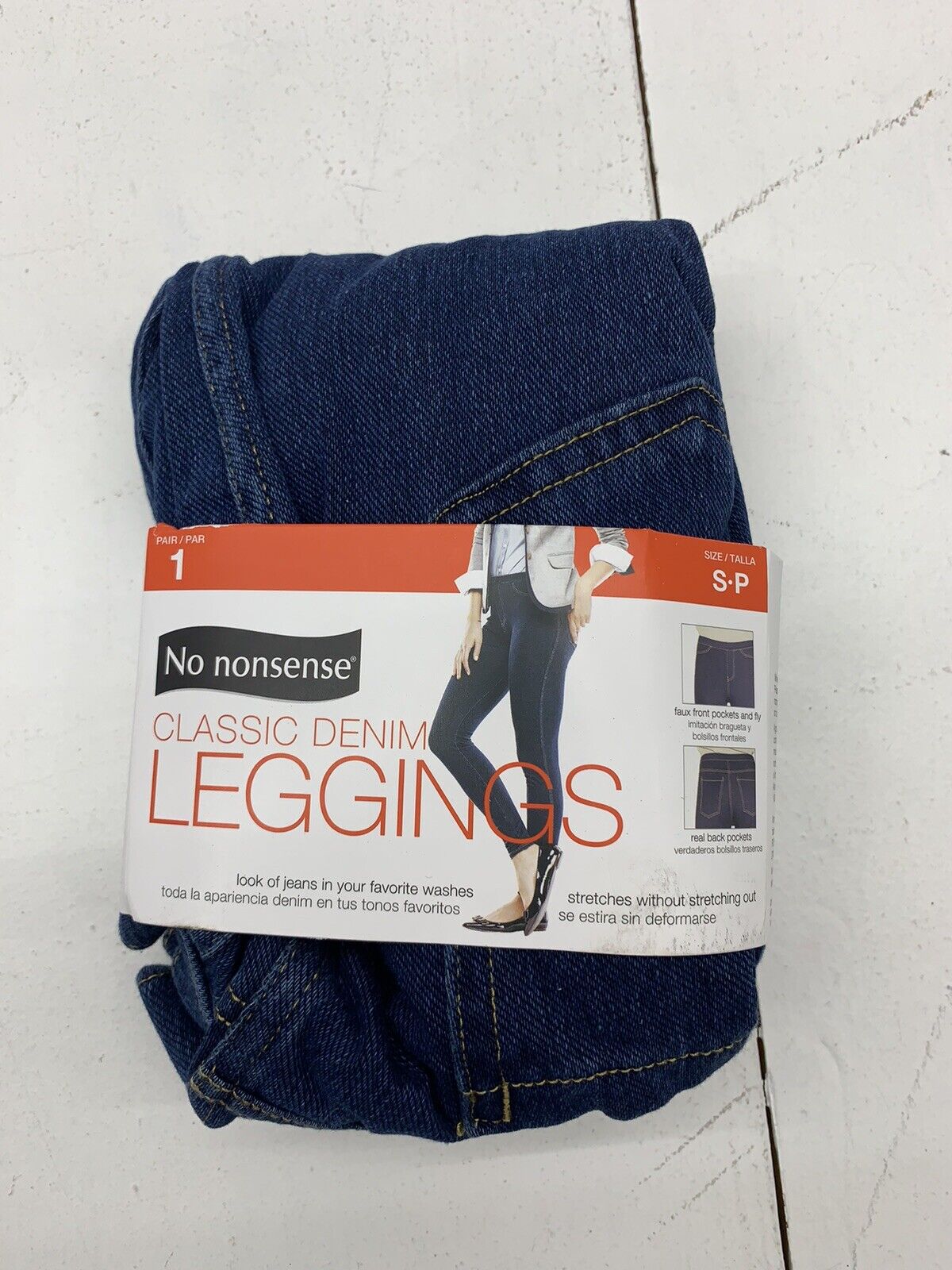 No nonsense Women's Classic Indigo Jean Leggings, Assorted Sizes , Colors