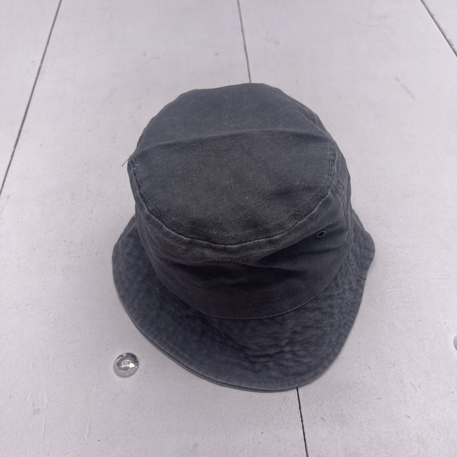 Grey Washed Bucket Hat Unisex Adults Size OS