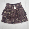 Lauren Ralph Lauren Georgette Crinkle Purple Mini Skirt Women’s 6 New