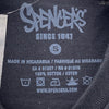 Spencer’s Black Short Sleeve Graphic T-Shirt Adult Size S NEW Saddle Up Deez Nut