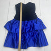 Vintage Dorothy Perkins Blue Satin Velvet Top Sleeveless Dress Women’s Size UK12